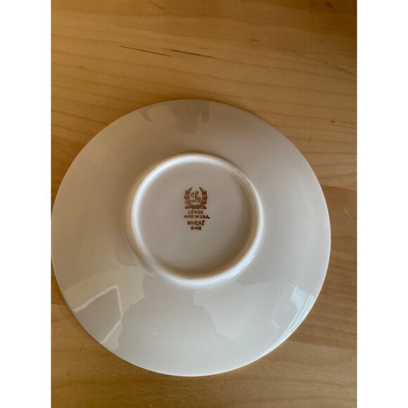 Lenox Wheat Cup & Saucer Set – Mid-Century 1950s–60s Ivory China 24K Gold Trim U - Picture 6 of 11